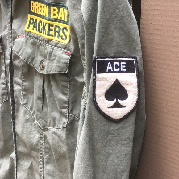 Vintage Packers NFL Team Apparel Olive Green Bay Shirt Boys XL - Picture 5 of 11